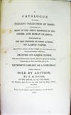 AUCTION CATALOGUES  GRAFTON, GEORGE HENRY FITZROY, fourth Duke of. A Catalogue of a most Elegant Collection. 1827. Priced.